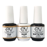 EV Trio GEL BASE & TOP COATS NO WIPE UV/LED CURE